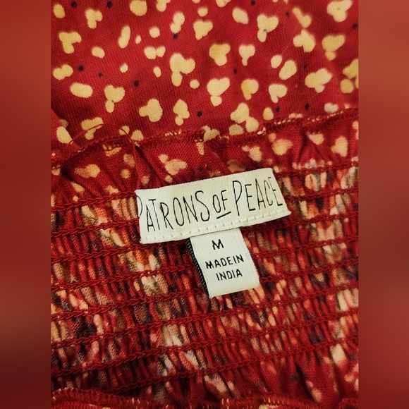 Patrons of Peace Bohemian Spaghetti Strap Blouse Size Medium - Picture 8 of 8